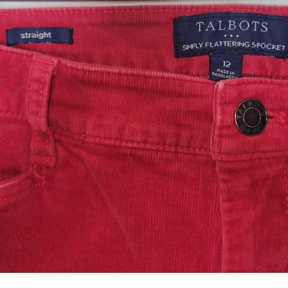 Talbots Ted Straight Leg Velvety‎ Corduroy Pants - Picture 3 of 5